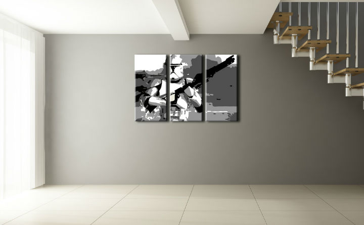 Ručno oslikana POP ART slika STAR WARS 90k60 cm